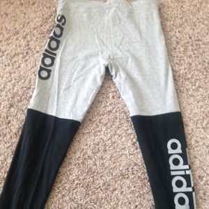 Adidas black and gray leggings